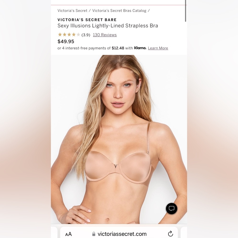 ❤️BRAND NEW Victoria Secret Strapless 36DD Bra STILL IN PACKAGING❤️